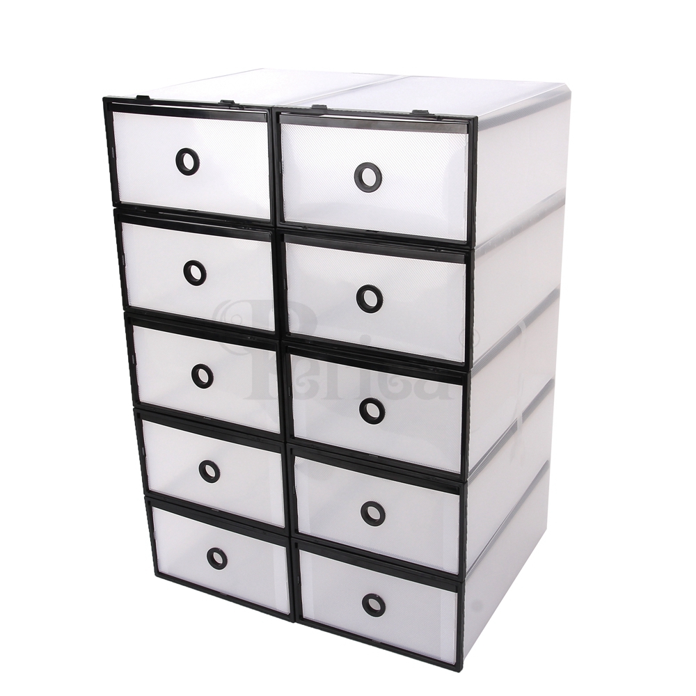Periea Strong Plastic Boxes Shoe Storage Organiser Drawers