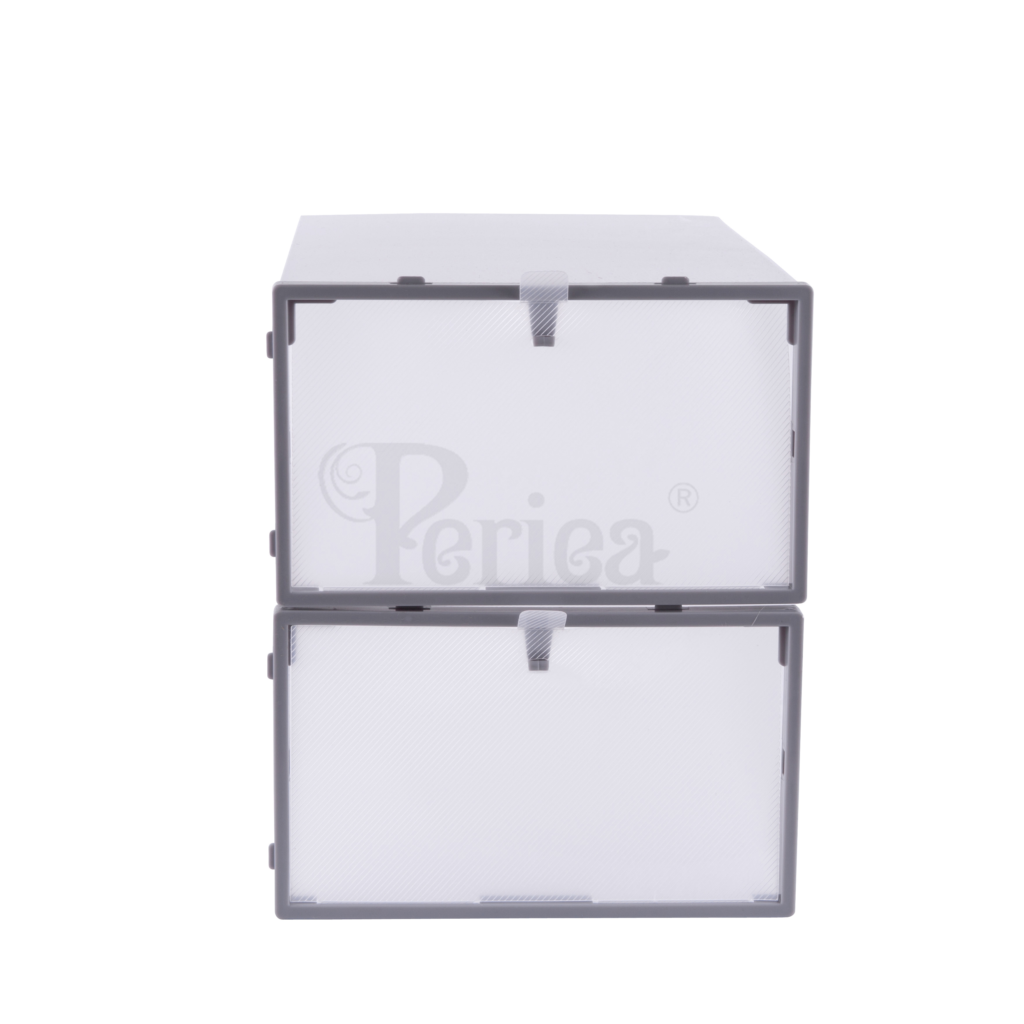 Shoe Storage Periea Men S Front Opening Frosted Plastic Shoe