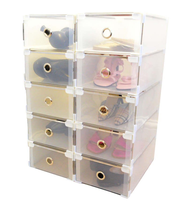 Periea Uk Strong Plastic Box Shoe Storage Organiser Drawers